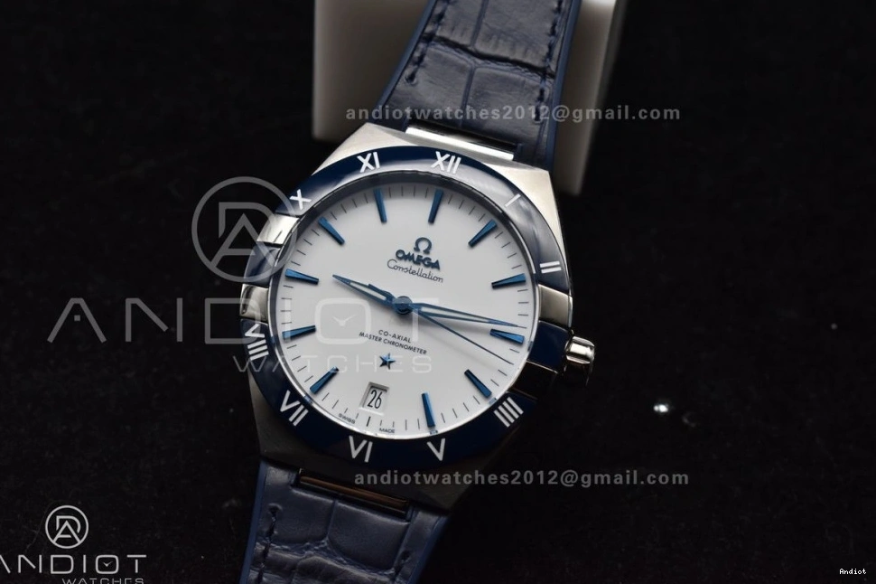Gummy Blue VSF Best A8900 Constellation Blue White Edition 1:1 Strap Ceramic Super Clone on Dial SS 0517